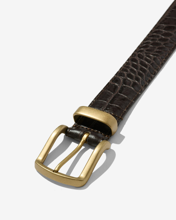 Noah - Croc-Embossed Metal Tip Belt - Detail
