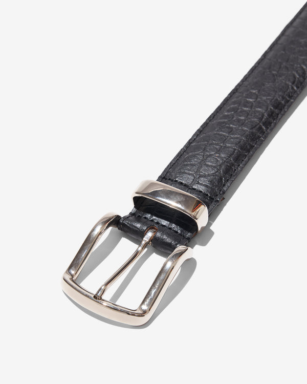Noah - Croc Embossed Metal Tip Belt - Detail