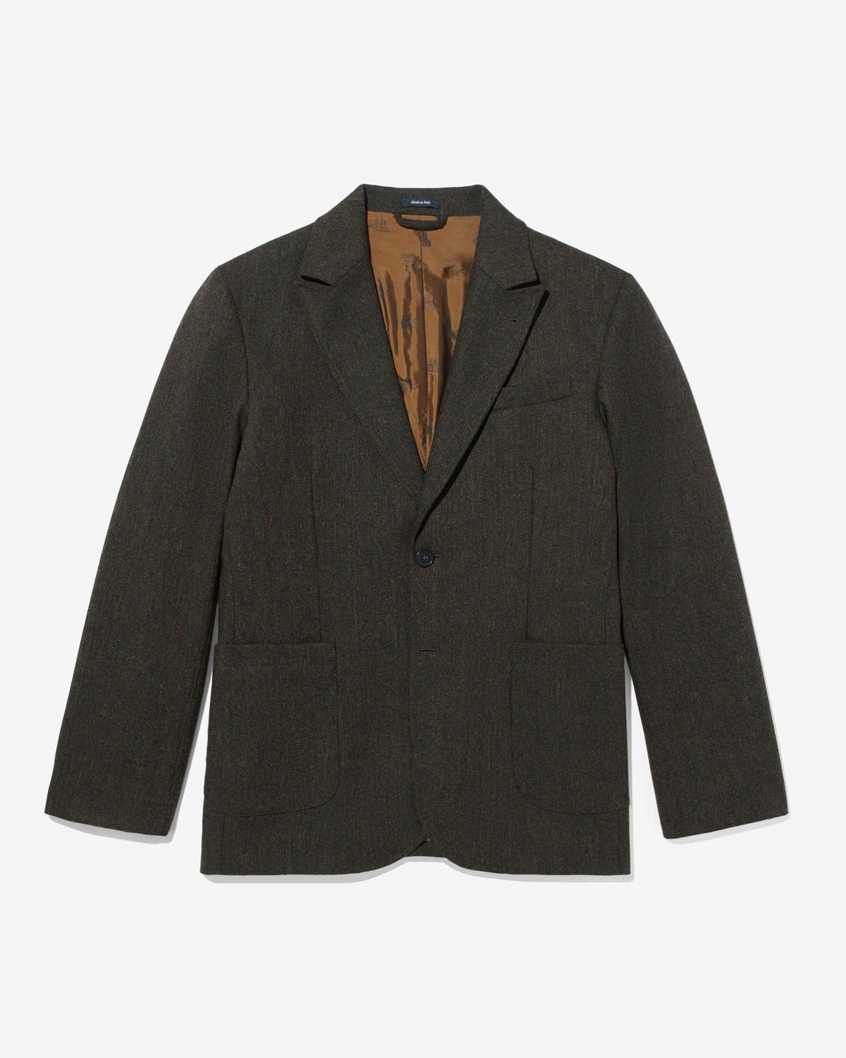 Peak Lapel Single-Breasted Jacket