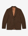 Noah - Wool Herringbone Sack Jacket - Brown - Swatch