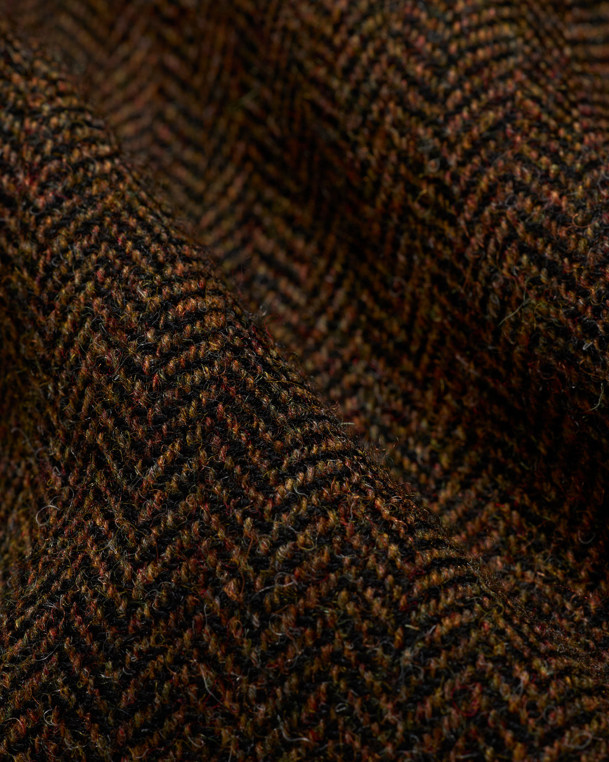 Double-Pleat Wool Herringbone Trousers
