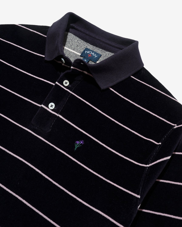 Noah - Velour Long Sleeve Polo - Detail