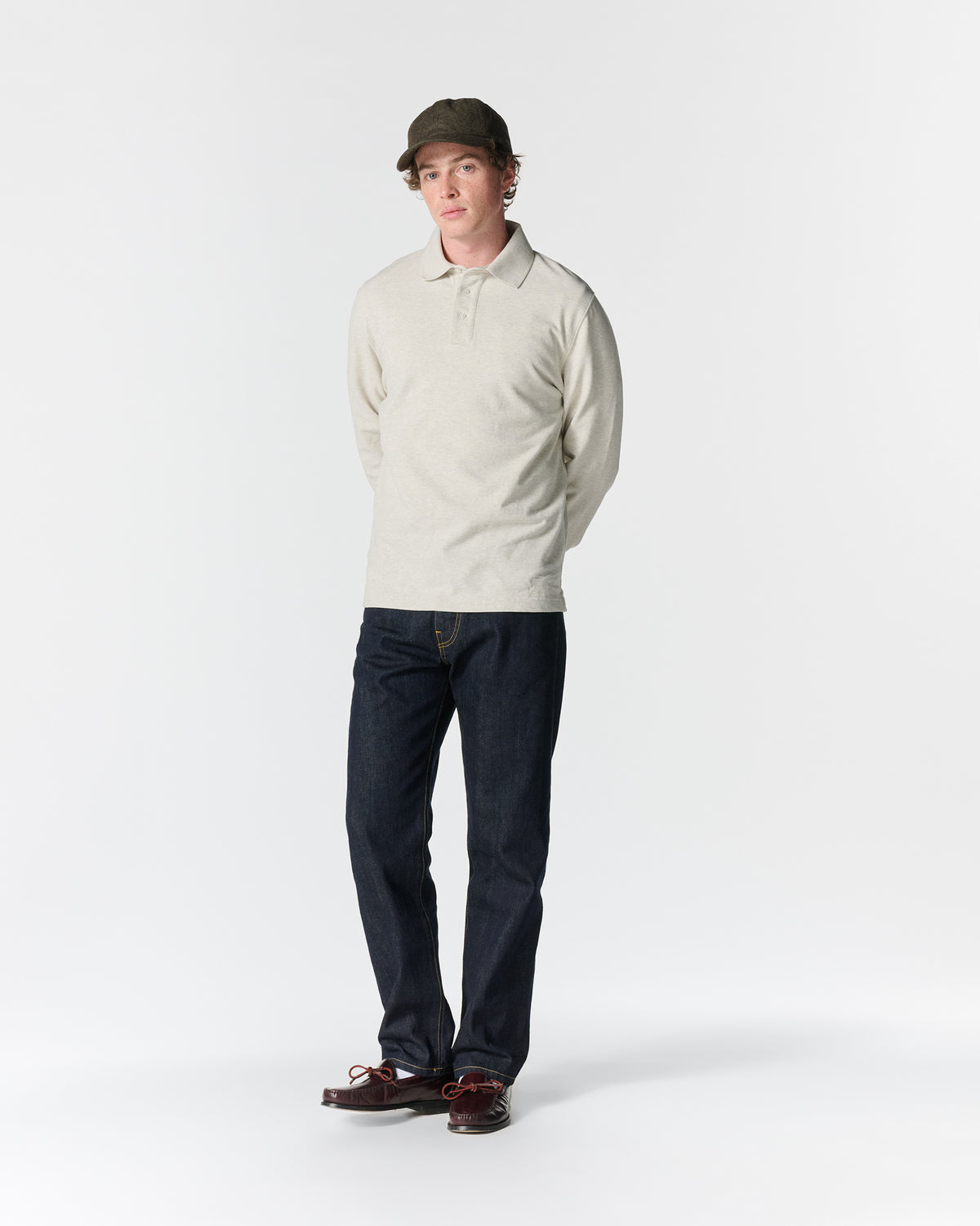 Long Sleeve Pique Polo
