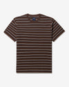 Noah - Striped Pointelle Tee - Brown - Swatch