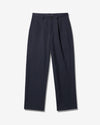 Noah - Barathea Wool Pleated Trouser - Navy - Swatch