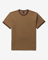 Noah - Autumn Striped Ringer Tee - Brown - Swatch
