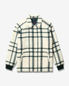 Noah - Wool Coaches Jacket - Cream / Green - Swatch