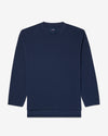 Noah - Long Sleeve Pique Top - Navy - Swatch
