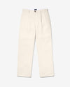 Noah - Canvas Single Pleat Trouser - Ivory - Swatch