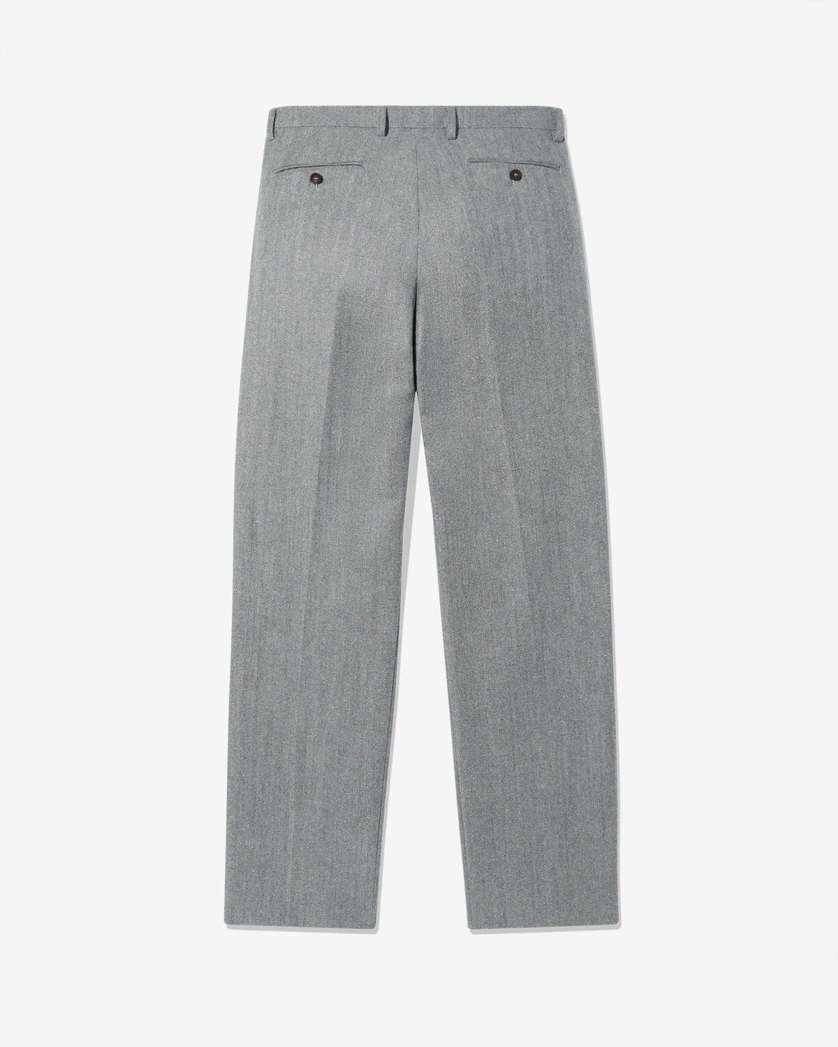 Single-Pleat Herringbone Donegal Trousers
