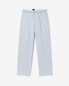 Noah - Seersucker Belted Single-Pleat Trousers - Blue/White - Swatch