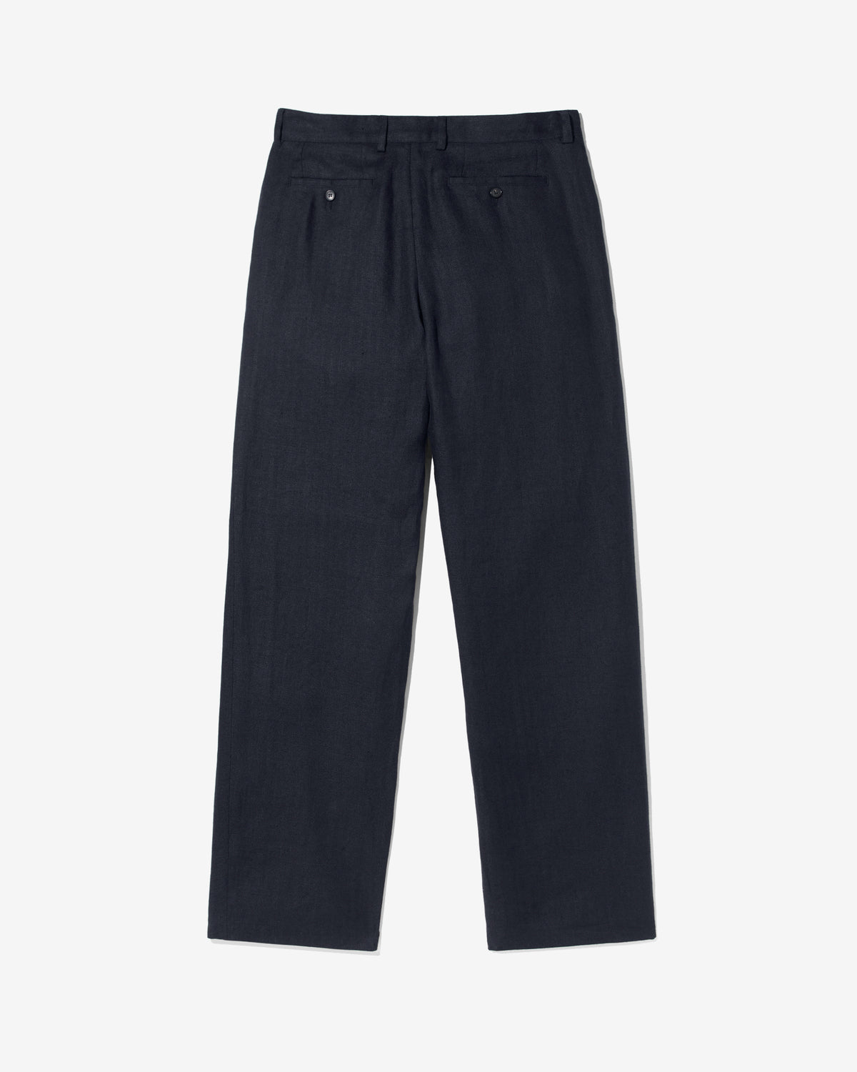 Double-Pleat Herringbone Linen Trousers