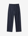 Noah - Double-Pleat Split Hem Pant - Navy - Swatch