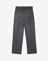 Noah - Flat Front Wool Trouser - Grey - Swatch