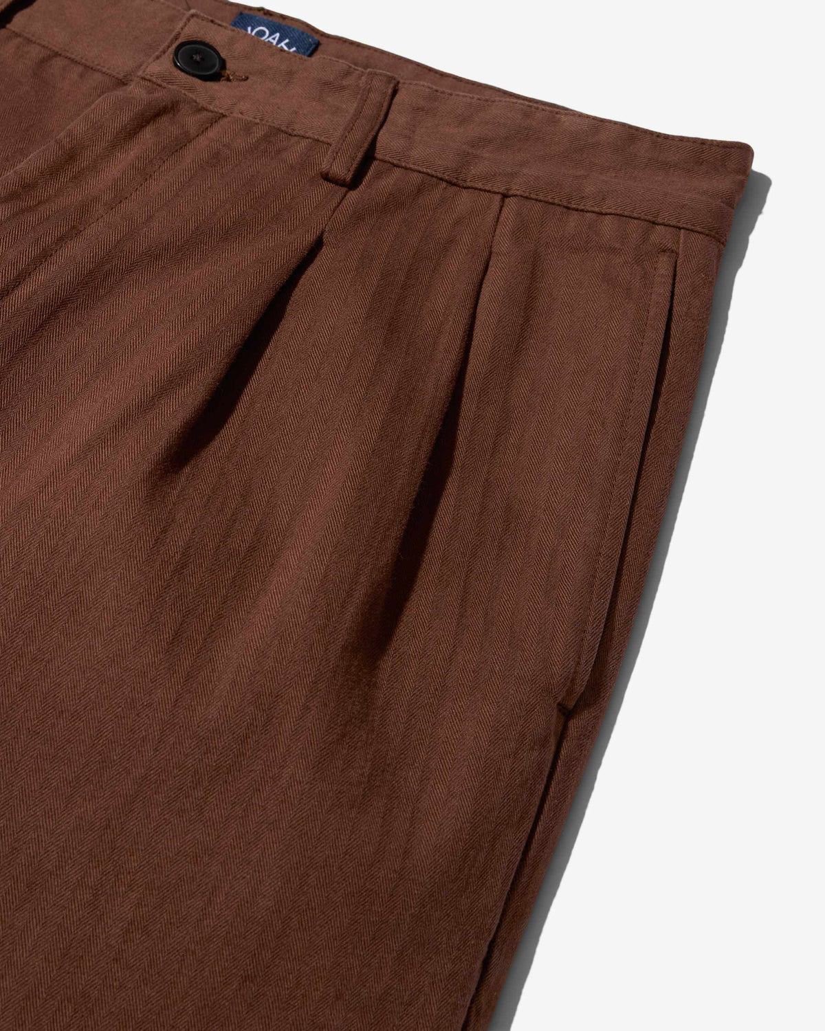 Double-Pleat Herringbone Pant