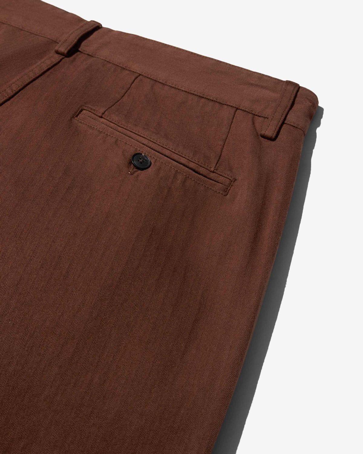 Double-Pleat Herringbone Pant