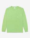 Noah - Long Sleeve Core Logo Pocket Tee - Jasmine Green - Swatch