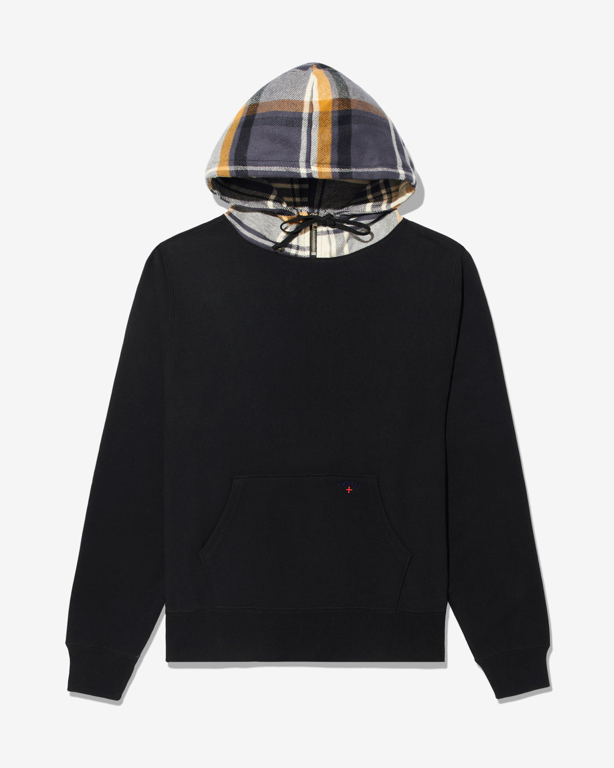 Flannel Hood Sweatshirt