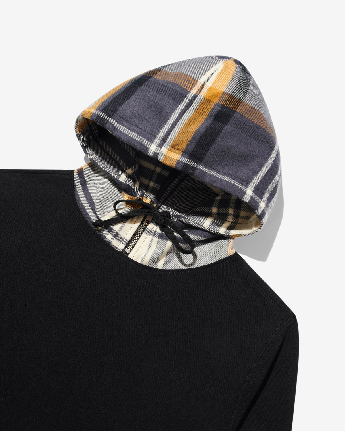 Flannel Hood Sweatshirt