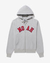 Noah - Arch Appliqué Zip-Up Hoodie - Heather Grey - Swatch