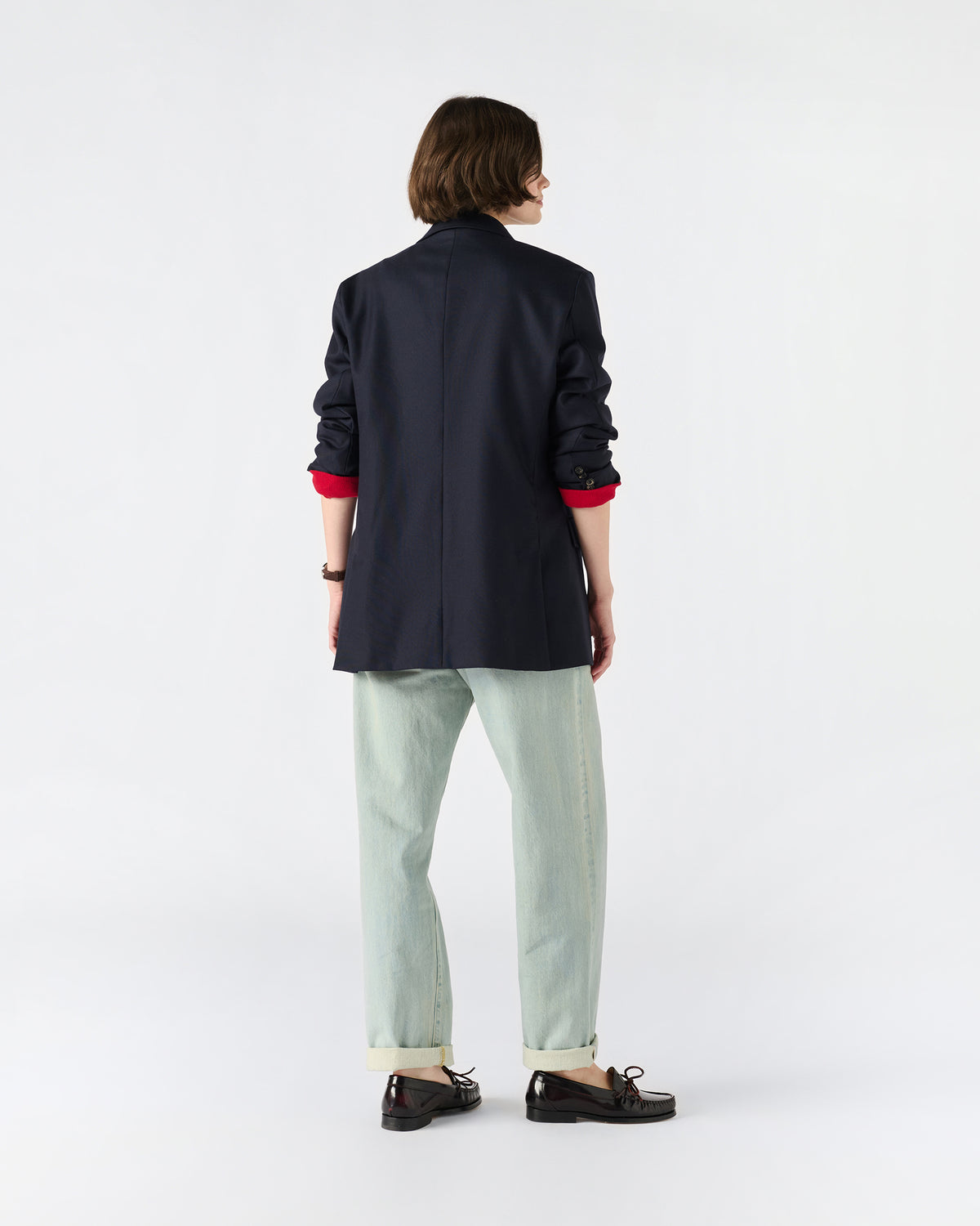 Hopsack Double-Breasted Blazer
