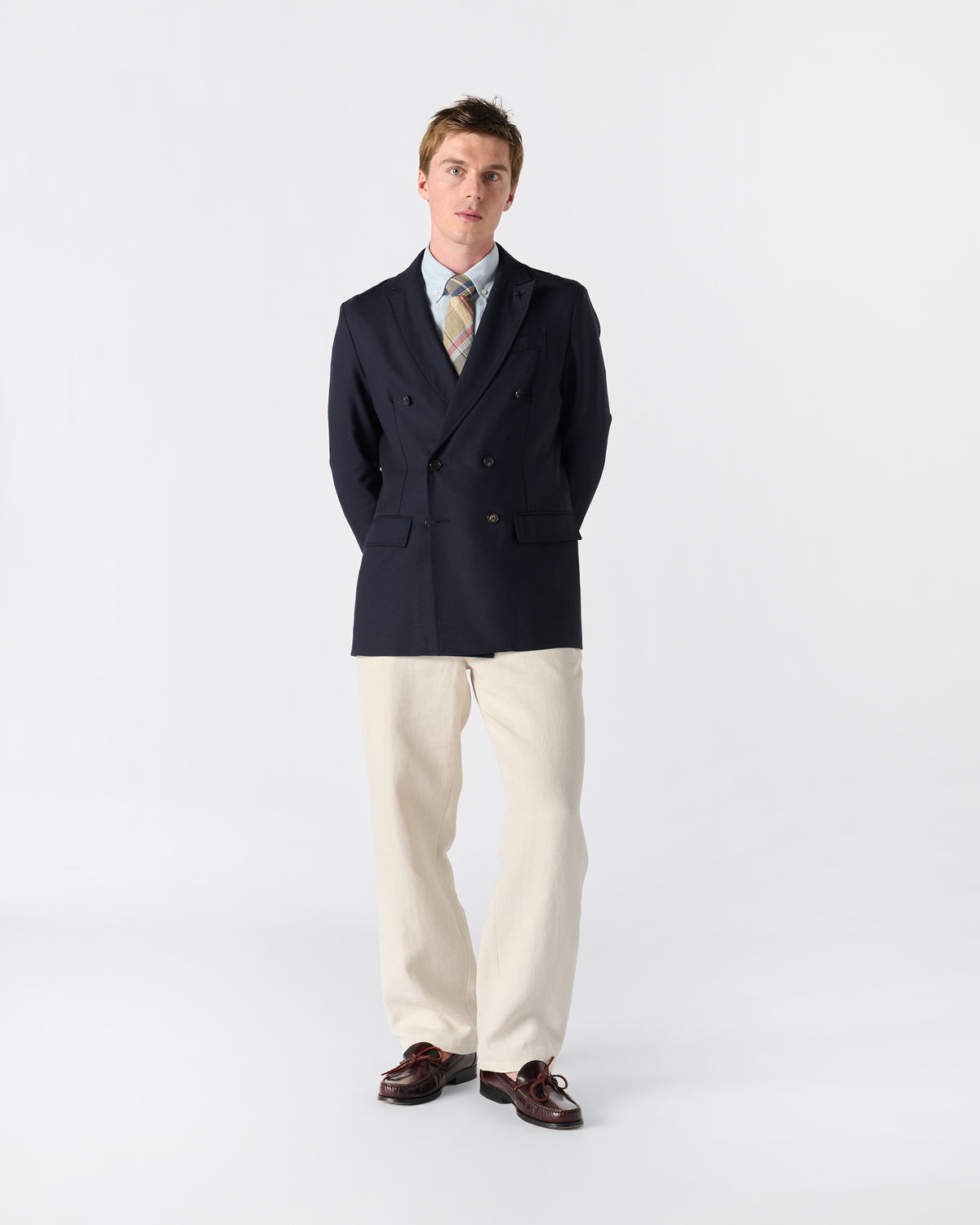 Hopsack Double-Breasted Blazer