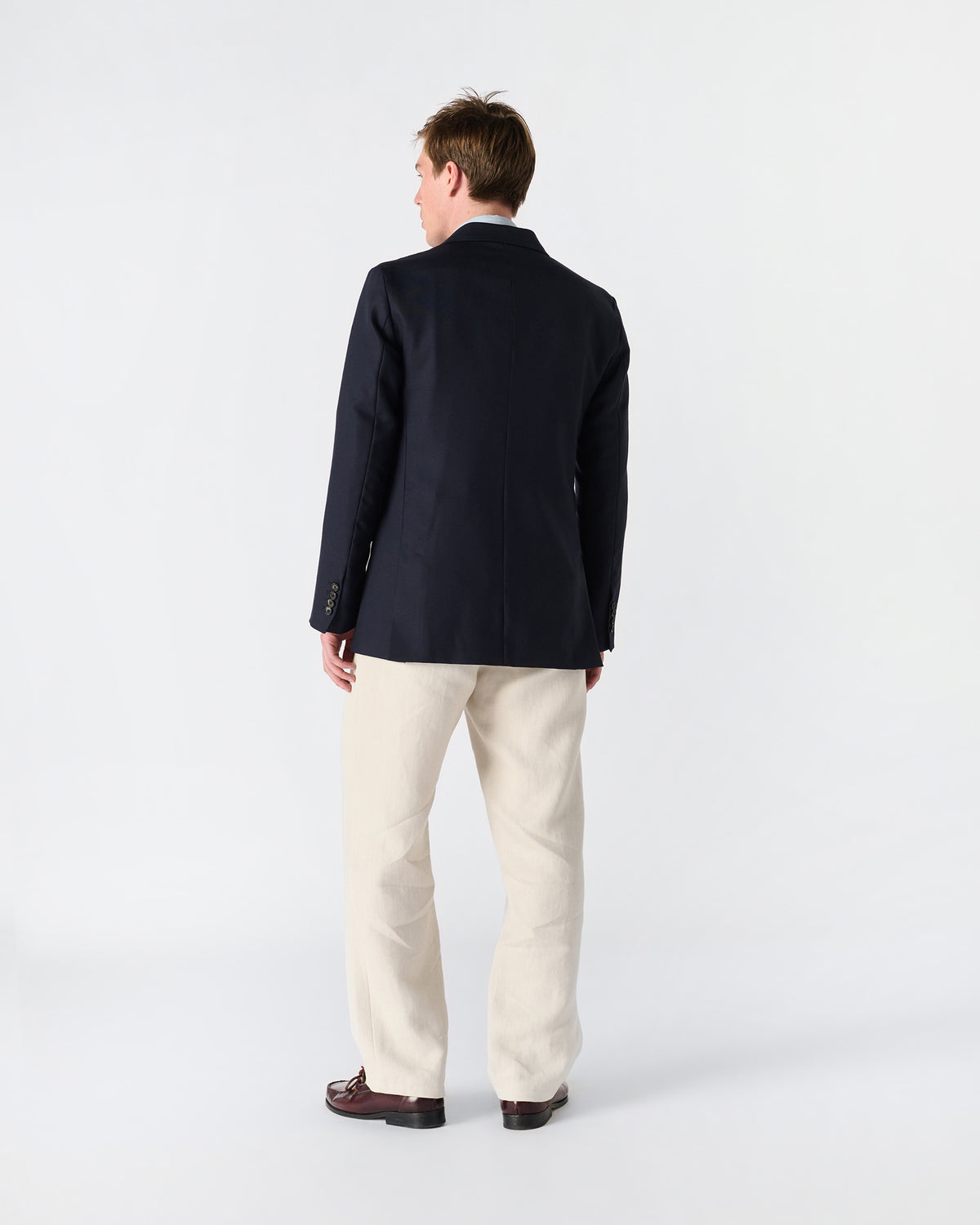Hopsack Double-Breasted Blazer