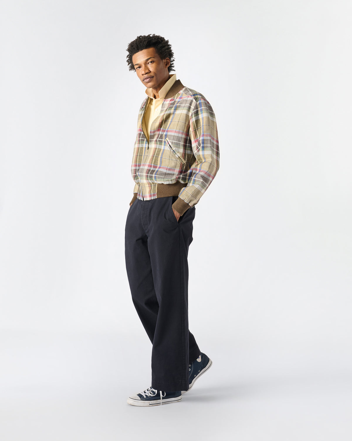 Linen Varsity Jacket