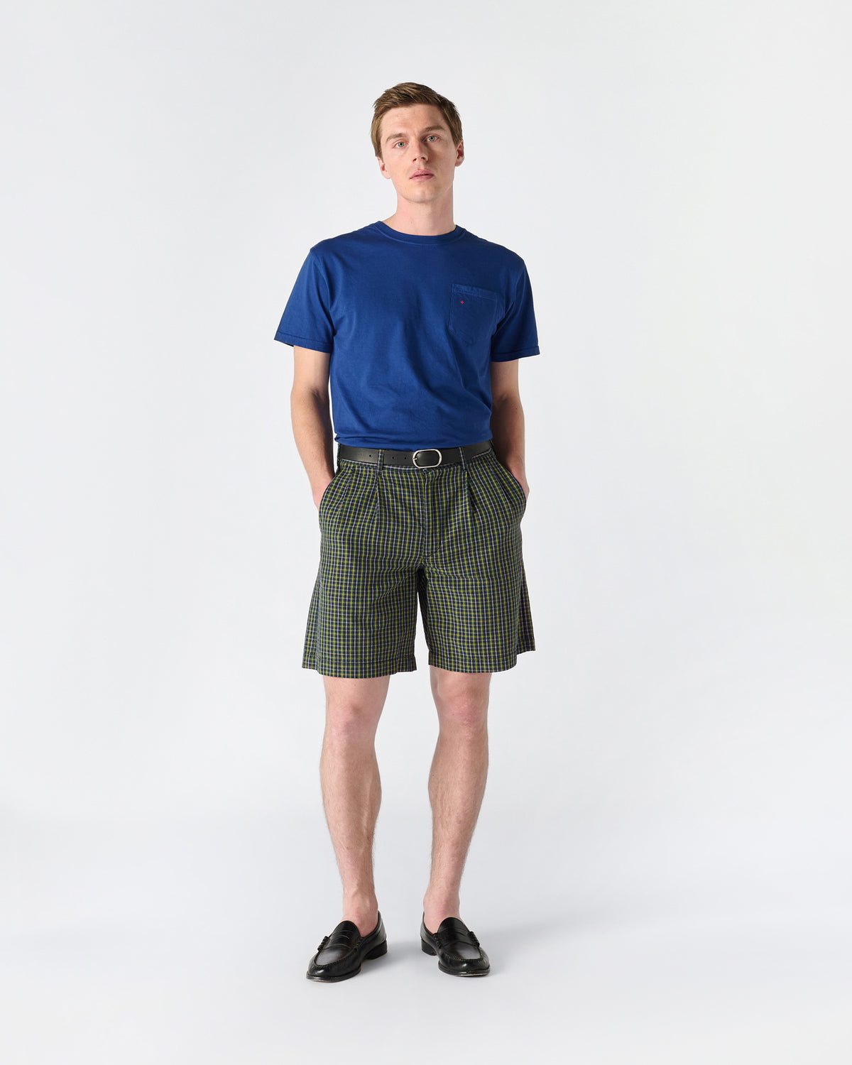Double-Pleat Seersucker Short
