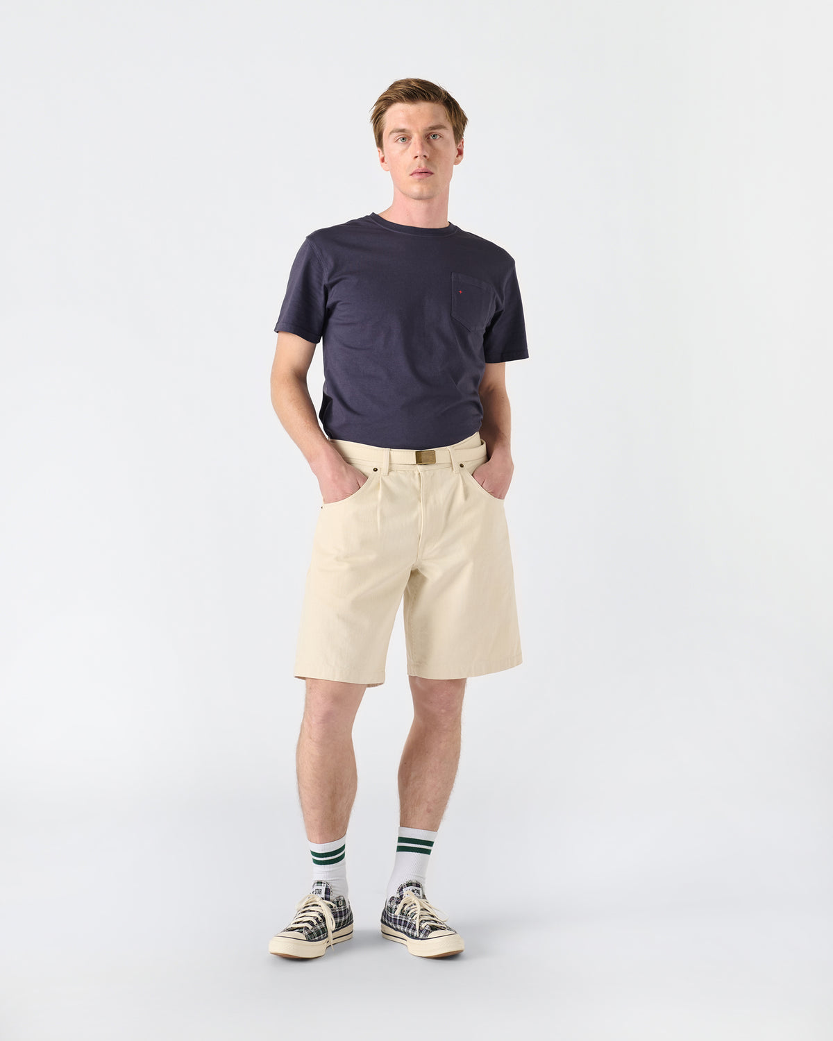 Brushed Pleated Short