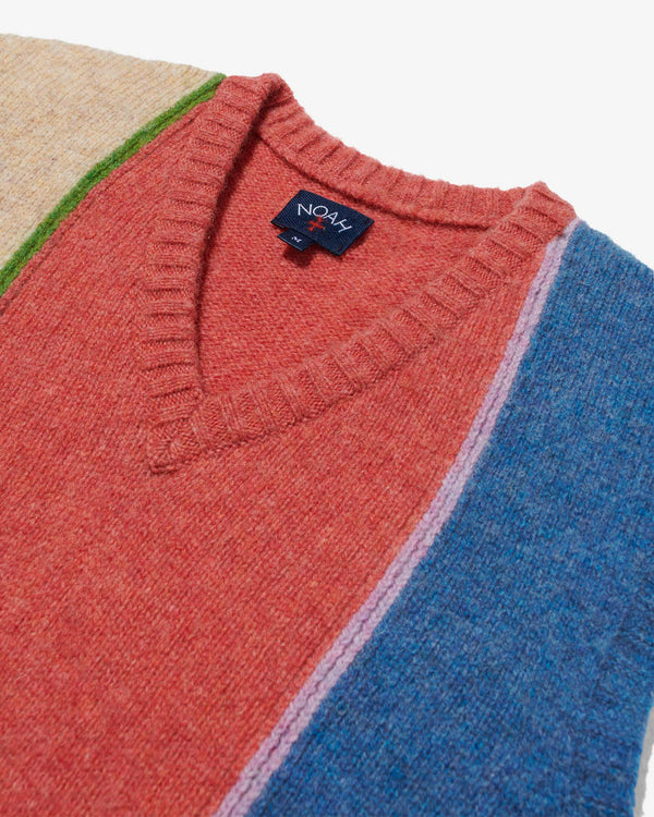 Noah - Shetland Block Sweater Vest - Detail