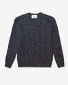 Noah - V-Neck Donegal Fisherman Sweater - Heather Grey - Swatch