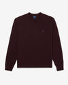 Noah - V-Neck Merino Sweater - Brown - Swatch