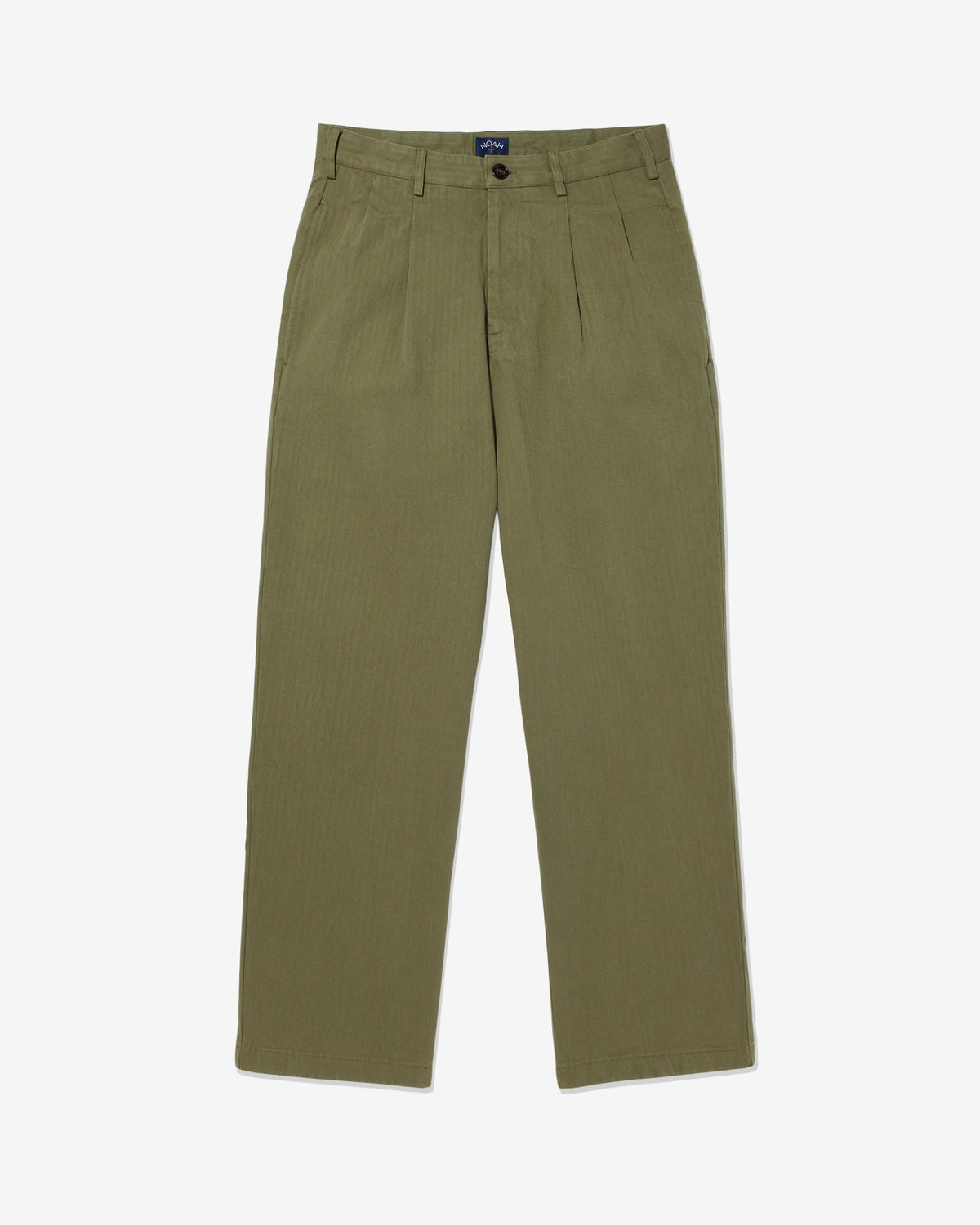 Classic Double-Pleat Herringbone Pant