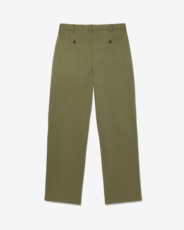 Noah - Classic Double-Pleat Herringbone Pant - Detail