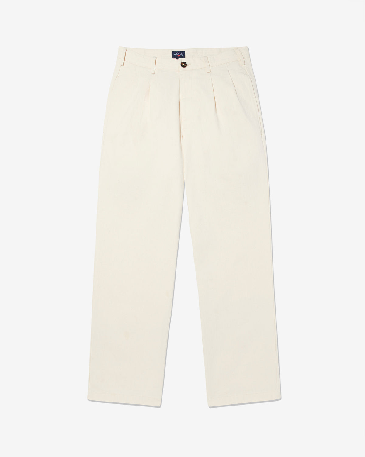 Classic Double-Pleat Herringbone Pant