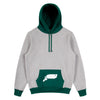 Noah - Runner Hoodie - Heather Grey/Forest Green - Swatch