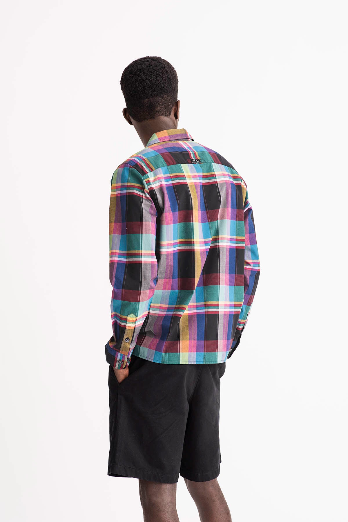 Black Madras Plaid Shirt
