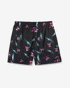 Noah - Floral Swim Trunk - Dark Brown - Swatch