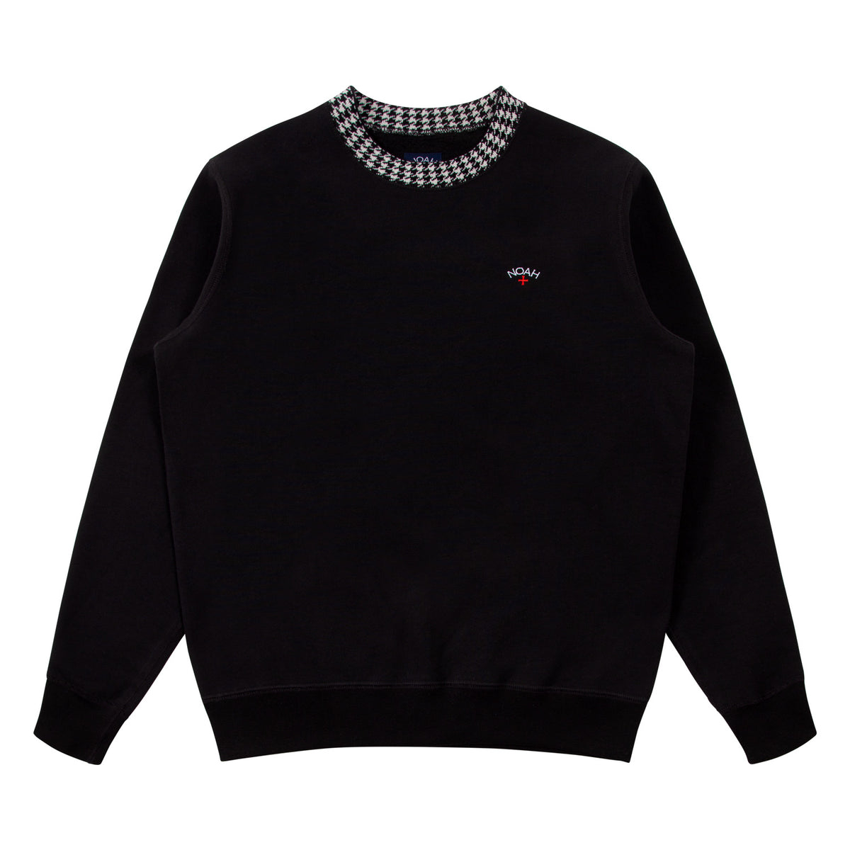 Houndstooth Collar Crewneck
