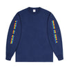 Noah - War Is Hell Long Sleeve - Navy - Swatch
